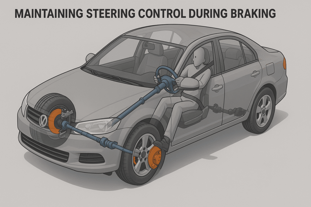 Maintaining steering control during braking