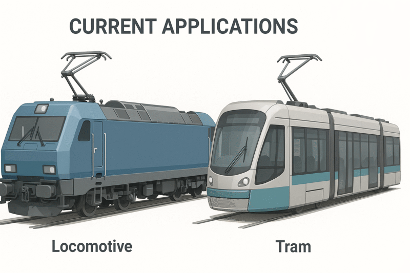Trains and trams